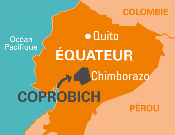 Carte Chimborazo en Equateur quinoa croquant